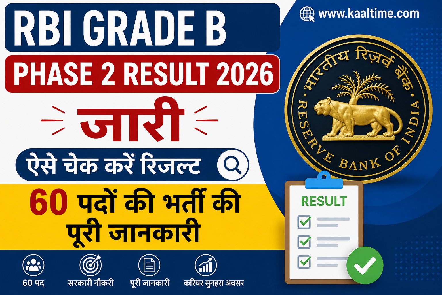 RBI Grade B Phase 2 Result 2026